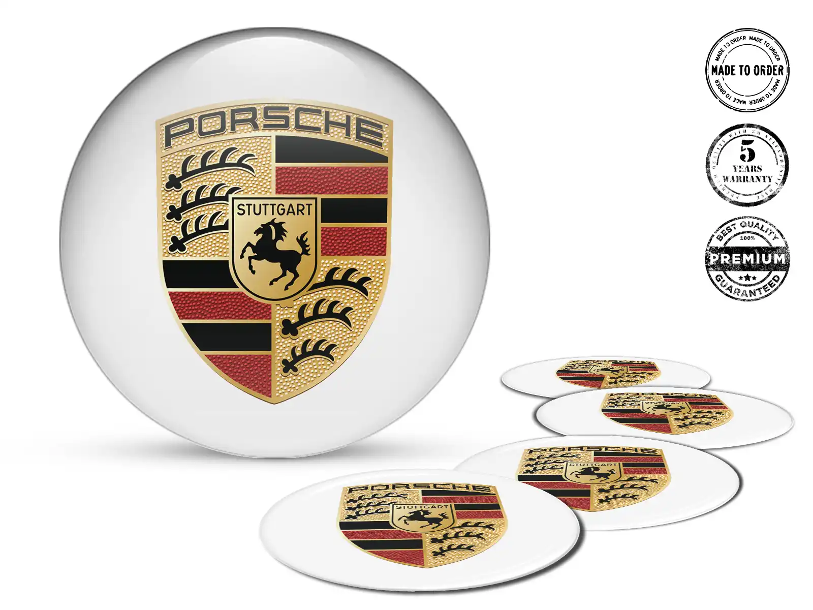 Porsche Epoxy Dome Aufkleber Luxus Autoembleme